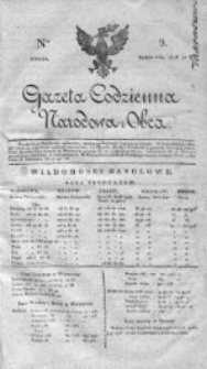 Gazeta Codzienna Narodowa i Obca 1818 IV, Nr 9