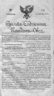 Gazeta Codzienna Narodowa i Obca 1818 IV, Nr 10
