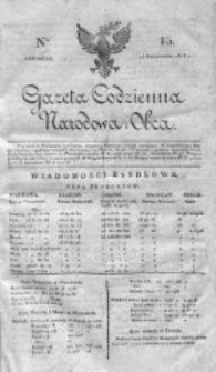 Gazeta Codzienna Narodowa i Obca 1818 IV, Nr 13