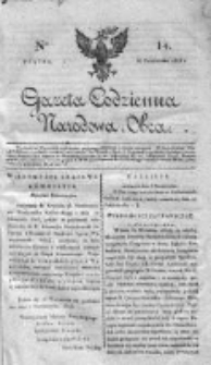 Gazeta Codzienna Narodowa i Obca 1818 IV, Nr 14