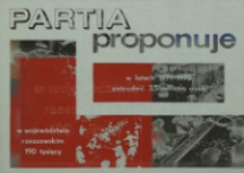 Parta Proponuje w latach 1971- 1975 zatrudnić 3,5 miliona osób – w województwie rzeszowskim 190 tysięcy