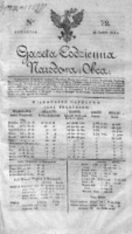 Gazeta Codzienna Narodowa i Obca 1818 IV, Nr 72