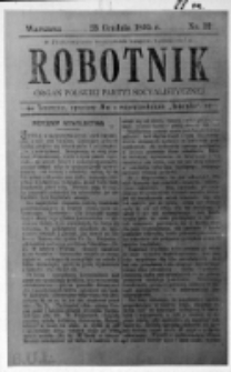 Robotnik. Organ Polskiej Paryi Socyalistycznej 1895 IV, Nr 12