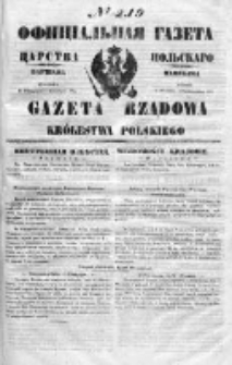 Gazeta Rządowa Królestwa Polskiego 1850 IV, Nr 219
