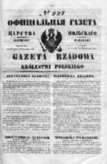 Gazeta Rządowa Królestwa Polskiego 1850 IV, Nr 227