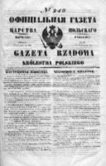 Gazeta Rządowa Królestwa Polskiego 1850 IV, Nr 240