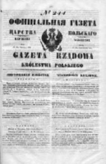Gazeta Rządowa Królestwa Polskiego 1850 IV, Nr 244