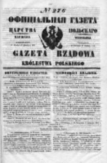 Gazeta Rządowa Królestwa Polskiego 1850 IV, Nr 276