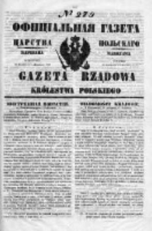 Gazeta Rządowa Królestwa Polskiego 1850 IV, Nr 279