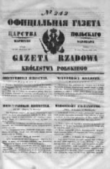 Gazeta Rządowa Królestwa Polskiego 1851 IV, nr 242