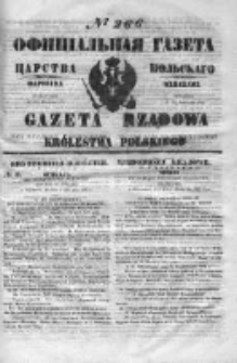 Gazeta Rządowa Królestwa Polskiego 1851 IV, nr 266