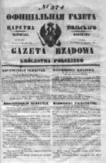 Gazeta Rządowa Królestwa Polskiego 1851 IV, nr 274