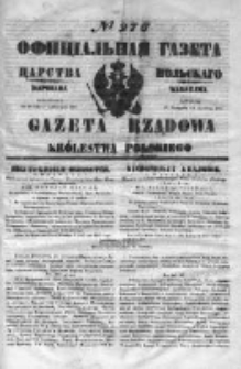 Gazeta Rządowa Królestwa Polskiego 1851 IV, nr 276