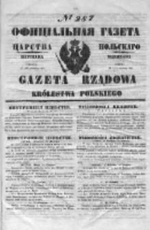 Gazeta Rządowa Królestwa Polskiego 1851 IV, nr 287