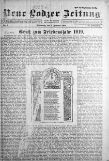 Neue Lodzer Zeitung 1919 m-c 1