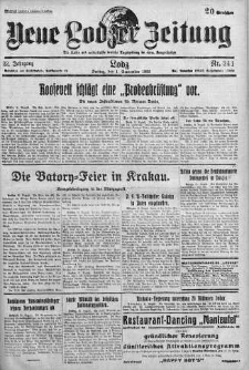 Neue Lodzer Zeitung 1933