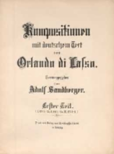 Kompositionen mit deutschem Text. T. 1