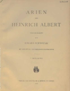 Arien. Bd. 1