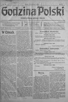 Godzina Polski : dziennik polityczny, społeczny i literacki 18 luty 1916 nr 50