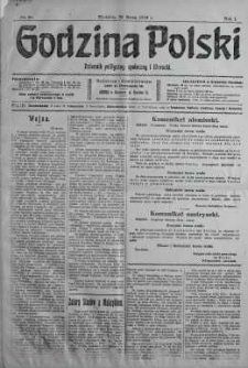Godzina Polski : dziennik polityczny, społeczny i literacki 26 marzec 1916 nr 87