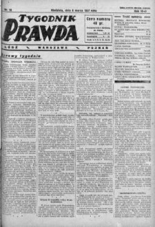 Tygodnik Prawda 6 marzec 1927 nr 10
