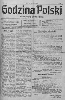 Godzina Polski : dziennik polityczny, społeczny i literacki 11 lipiec 1916 nr 191