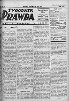Tygodnik Prawda 8 maj 1927 nr 19