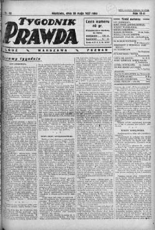 Tygodnik Prawda 29 maj 1927 nr 22
