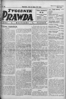 Tygodnik Prawda 10 lipiec 1927 nr 28