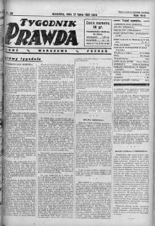 Tygodnik Prawda 17 lipiec 1927 nr 29