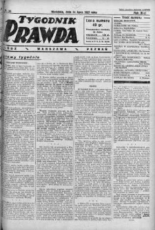 Tygodnik Prawda 24 lipiec 1927 nr 30