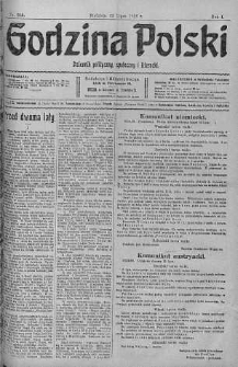 Godzina Polski : dziennik polityczny, społeczny i literacki 23 lipiec 1916 nr 203