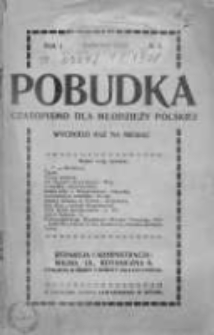 Pobudka : Czasopismo dla młodzieży polskiej 1908, R. 1, Nr 1