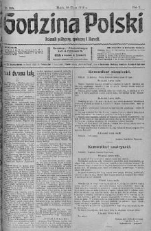 Godzina Polski : dziennik polityczny, społeczny i literacki 28 lipiec 1916 nr 208