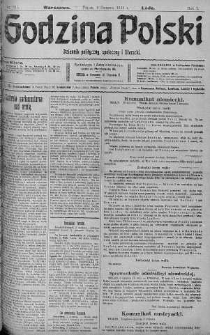 Godzina Polski : dziennik polityczny, społeczny i literacki 4 sierpień 1916 nr 215