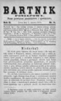 Bartnik Postępowy. Pismo poświęcone pszczelarstwu i ogrodnictwu 1876, Rok II, Nr 11