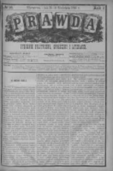 Prawda. Tygodnik polityczny, społeczny i literacki 1881, Nr 16