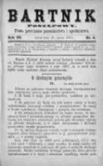 Bartnik Postępowy. Pismo poświęcone pszczelarstwu i ogrodnictwu 1877, Rok III, Nr 6