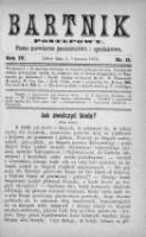 Bartnik Postępowy. Pismo poświęcone pszczelarstwu i ogrodnictwu 1878, Rok IV, Nr 11