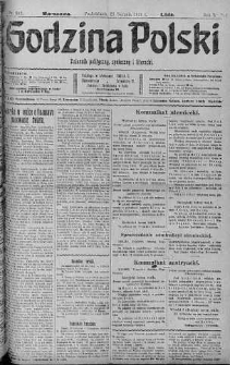 Godzina Polski : dziennik polityczny, społeczny i literacki 21 sierpień 1916 nr 232