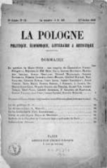 La Pologne : Politique, Economique, Litteraire et Artistique 1921 An. 2, Nr 13