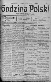 Godzina Polski : dziennik polityczny, społeczny i literacki 23 sierpień 1916 nr 234