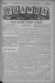 Prawda. Tygodnik polityczny, społeczny i literacki 1881, Nr 44