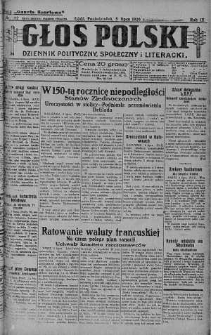 Głos Polski : dziennik polityczny, społeczny i literacki 5 lipiec 1926 nr 182