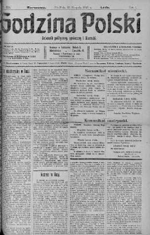 Godzina Polski : dziennik polityczny, społeczny i literacki 27 sierpień 1916 nr 238