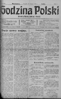 Godzina Polski : dziennik polityczny, społeczny i literacki 29 sierpień 1916 nr 240