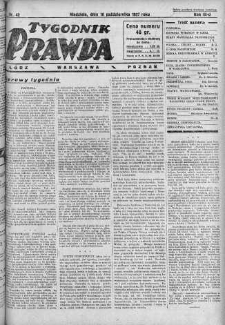 Tygodnik Prawda 16 październik 1927 nr 42