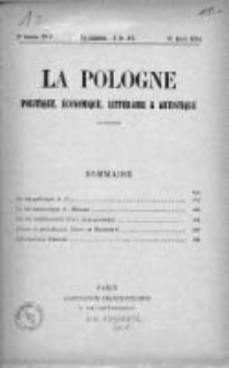 La Pologne : Politique, Economique, Litteraire et Artistique 1924 An. 5, Nr 8