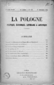 La Pologne : Politique, Economique, Litteraire et Artistique 1924 An. 5, Nr 23