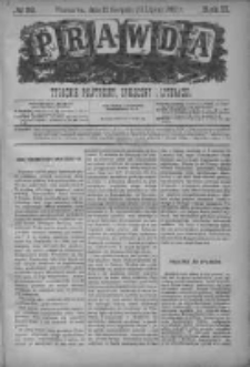 Prawda. Tygodnik polityczny, społeczny i literacki 1882, Nr 32